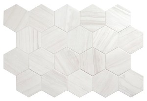 Equipe Lithos White 11,6x10,1 płytki gresowe heksagonalne imitujące kamień