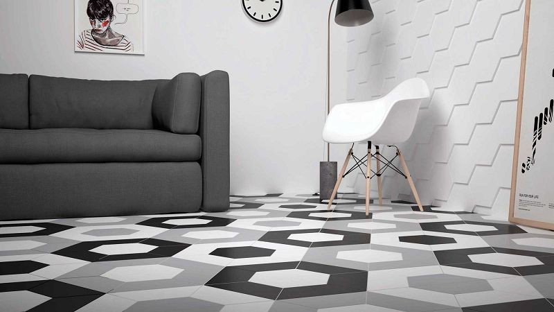 WOW Trapezium Floor Graphite Matt 9,8x23 płytka podłogowa 166018