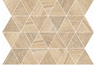 Mozaika trójkąt wyrażna poztarzana struktura dąb miodowy żołte drewno Flaviker Cozy Bark Tringalo Honey PF60001281 26x34