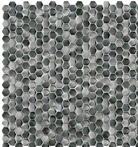 Mozaika 3D metal srebrna heksagon L'antic Colonial Gravity Mosaics Aluminium Hexagon titanium L244008791 30.1X30.7ag