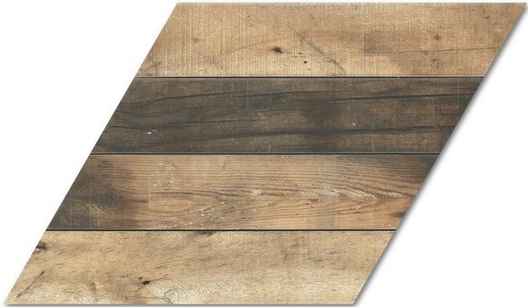Gres jodełka beż-brąz Realonda Diamond Pallet Tobacco Chevron L 70x40 (lewy) dms 39554