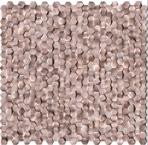 Mozaiki miedziane aluminiowe Gravity aliminium 3D rose gold 30,4x31