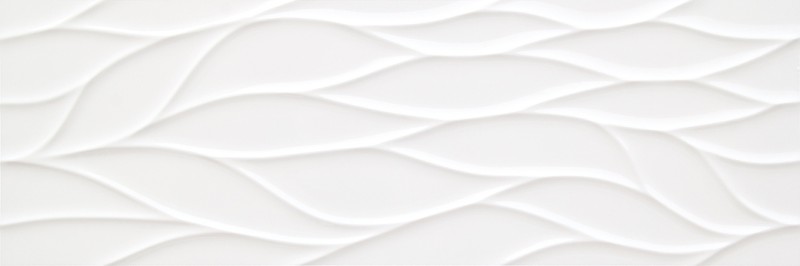 Płytki ścienne fałowane białe Saloni Fluctus Blanco 30X90 Ir 7206