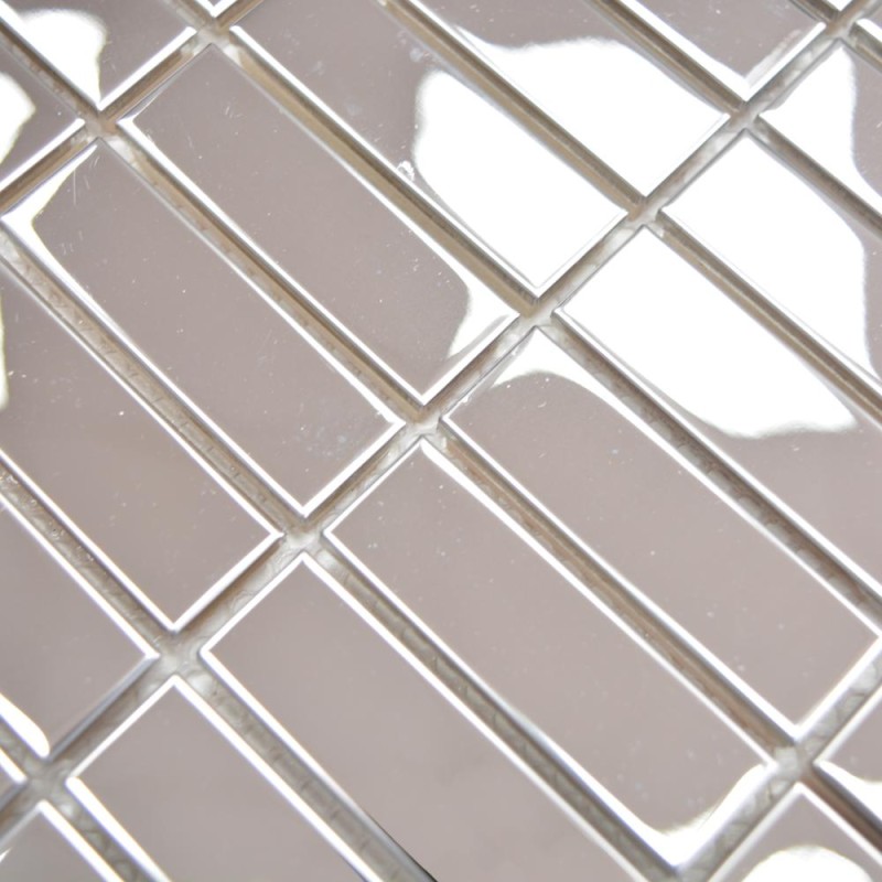 Mozaika aluminiowa srebrna prostokątna połysk Metropol MM 0326 29,8 x 30,5 103071