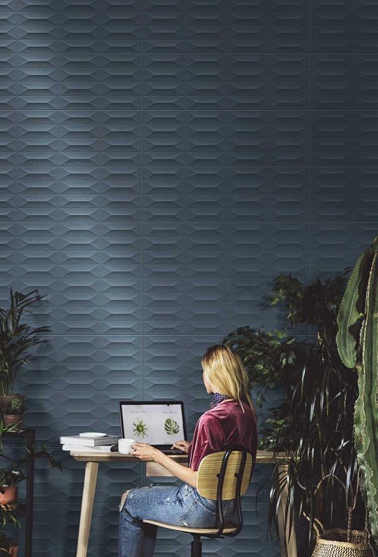 Marazzi Colorplay Blue Struttura Cabochon 30x90 M4KZ płytka ścienna 138232