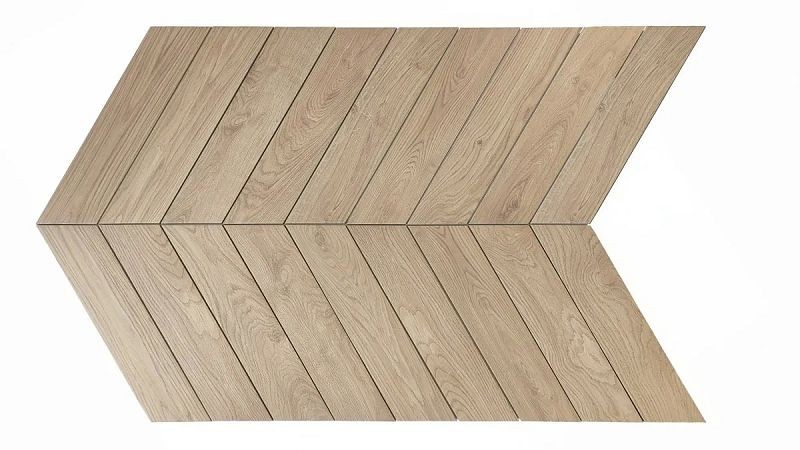 Emil Ceramica Mimesis Ecru Chevron Nat. 11x54 EKPC płytki drewnopodobne jodełka 126096