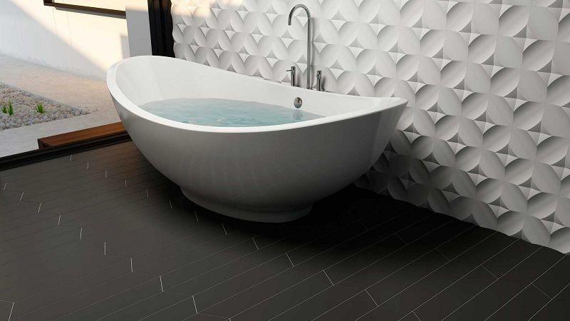 WOW Chevron Floor A Graphite Matt 9,8x52,2 płytka podłogowa 165920