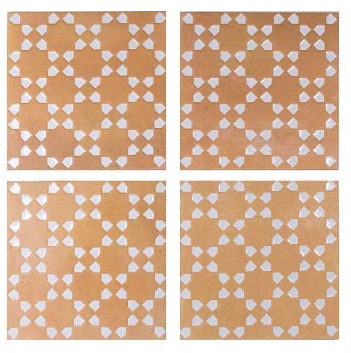 WOW Bejmat Decor Tan White 15x15 płytka gresowa dekoracyjna 155613