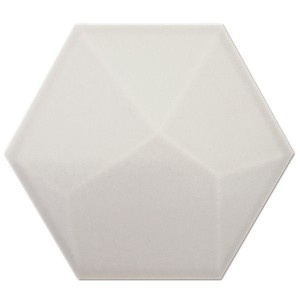Antonus Heksagon Piramidal Perla Mate 17x15 płytka ścienna