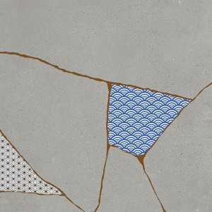 Fioranese Kintsugi Japan Hibi Fog 60,4x60,4 płytka imituąca kamień KTJ603R