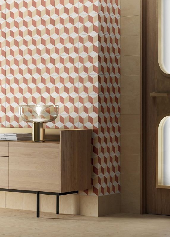 Marca Corona Terra Art Cubo Tramonto/Crema 20x20 I399 płytki gresowe patchworkowe 144359