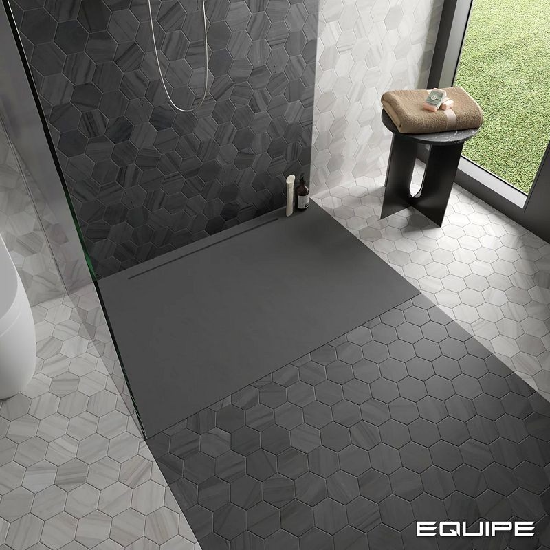 Equipe Lithos Dark 11,6x10,1 płytki gresowe heksagonalne imitujące kamień 127956