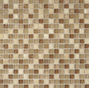 Mozaika szkło beż brąz kamień beżowy połysk Dell Arte Mozaika Rustico Oro 30,5x30,5