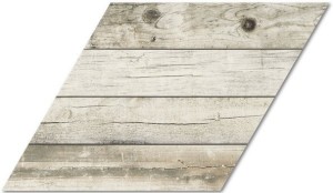 Płytki w stylu francuskiej jodelki bezowe Realonda Diamond Pallet White Chevron L 70x40 (lewy)