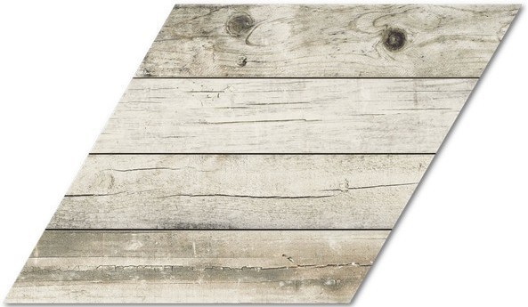 Płytki w stylu francuskiej jodelki bezowe Realonda Diamond Pallet White Chevron L 70x40 (lewy) 39521