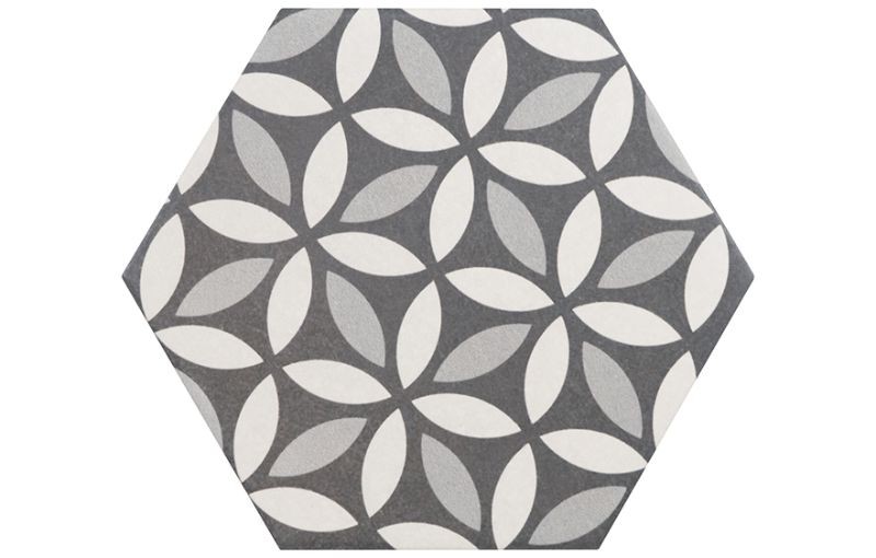 Equipe Hexatile Harmony B&W Mate 17,5x20 płytka gresowa 158383