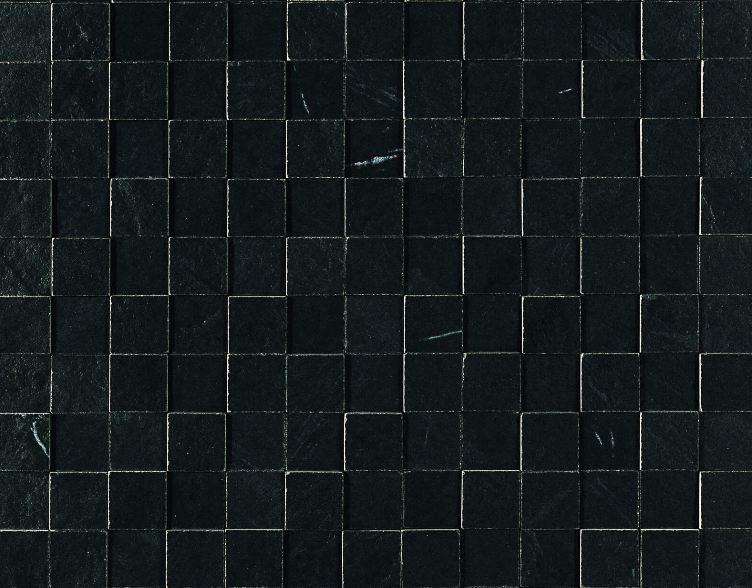 Mozaika naturalny kamień czarny 3D kwadraciki Marazzi Mystone Lavagna Nero 30x30 37373