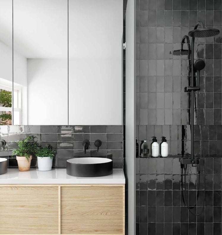 Equipe Manacor Black 7,5x15 płytka ścienna 128046