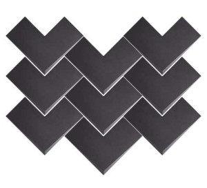 WOW Boho Elle Black Matt 20x20 płytka ścienna