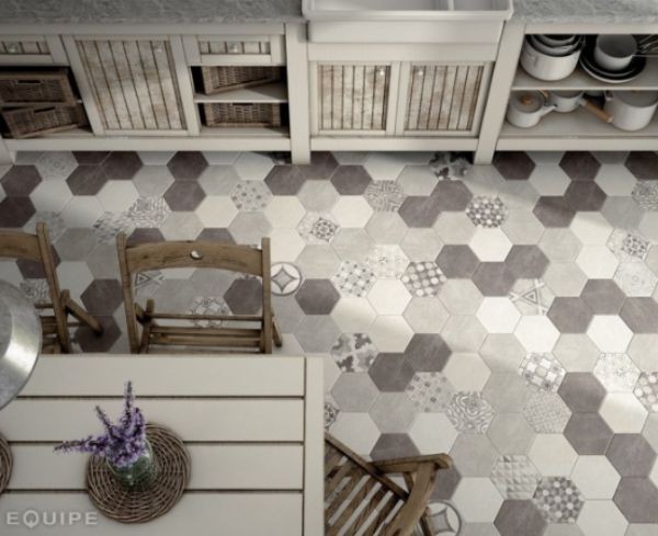 Equipe Hexatile Cement White 17,5x20 płytka gresowa 127758
