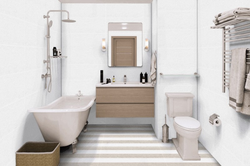 Płytki ścienne białe matowe tekstylowa tkanina Porcelanosa Menorca Blanco 33,3x100 15217