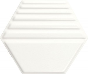 Dune Exa Full White 23x27 187442 płytki ścienne białe hexagonalne 3D