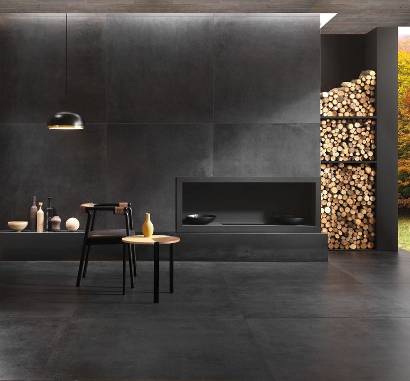 Italgraniti Icon Bleu Noir Naturale 120x120 płytki gresowe imitujące beton 105697