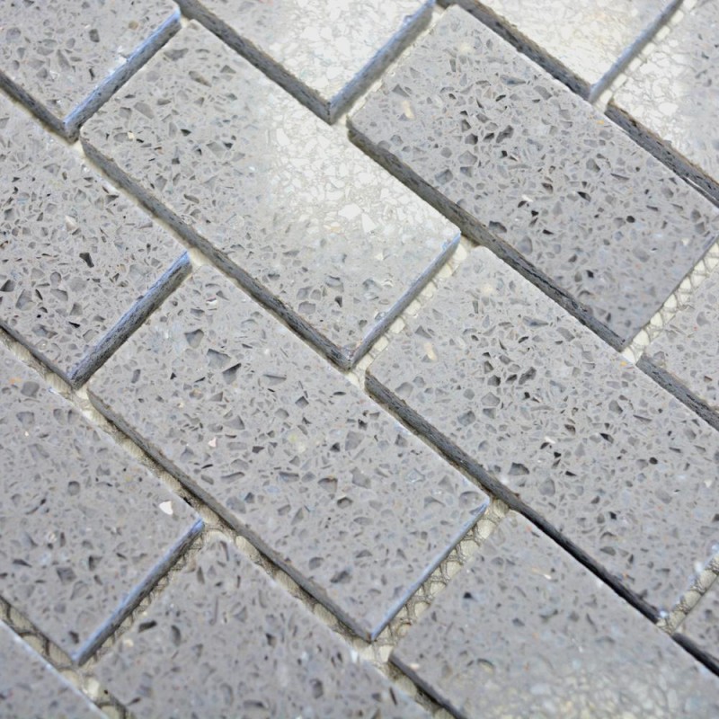 Mozaika prostokat smały rebrna szary Metropol MM 0134 32,5 x 30,0 102431