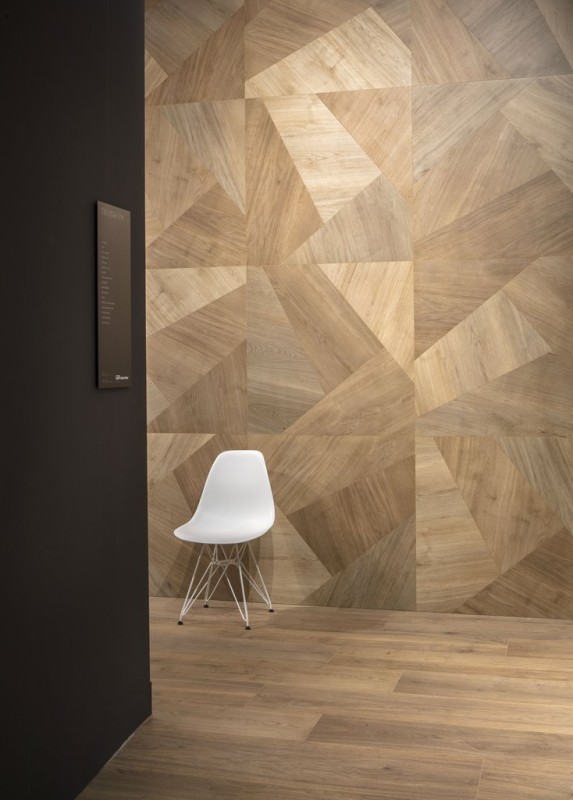 Gres drewno parkiet dworcowy brąz złoty dąb Sant Agostino Primewood Mix 90x90 79921