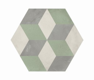 Marca Corona Terra Art Cubo Sabbia/Menta Esagona 25x21,6 I416 płytki heksagonalne