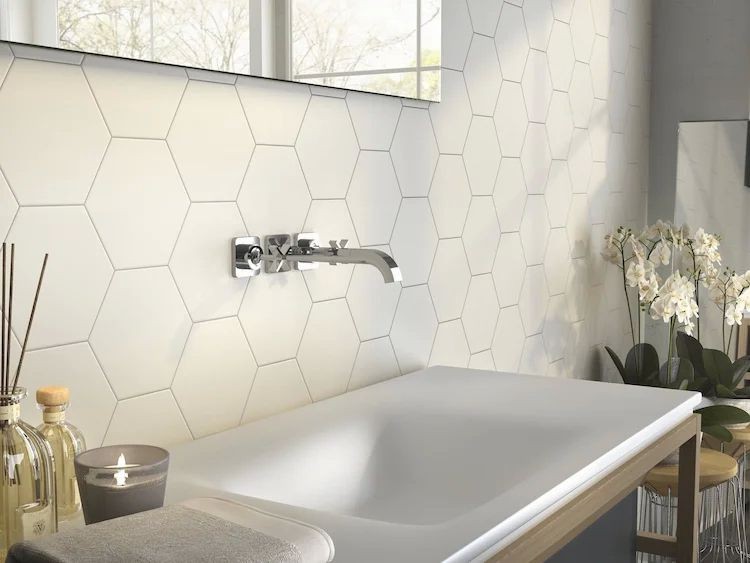 APE/Carmen Home Hexagon White 17,5x20,2 płytki heksagonalne gresowe 113371