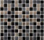 Mozaika mix czarny szary srebrny kwadrat mat Metropol MM 1107 32,6 x 30,0 78824