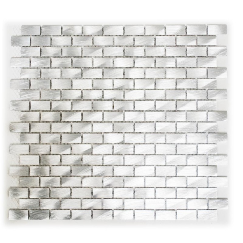 Mozaika aluminiowa srebrna cegiełka Metropol MM 0316 30,6 x 32,4 103062