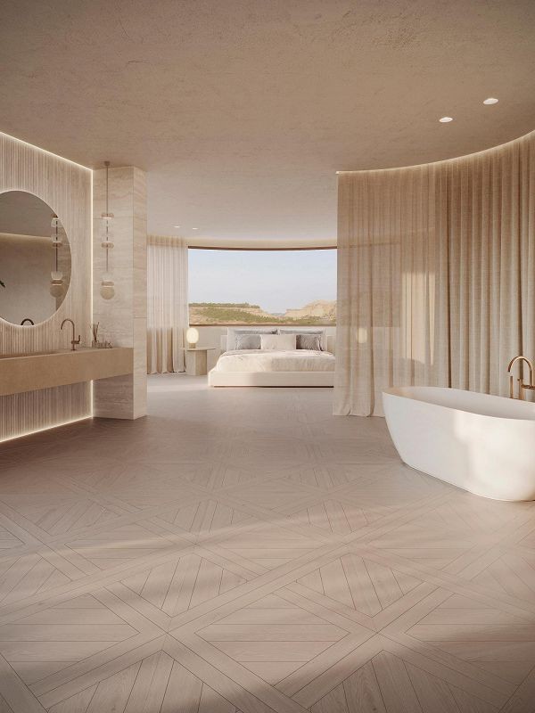 Porcelanosa Canal Roma Marfil 45x120 płytki ścienne imitujące kamień 147859