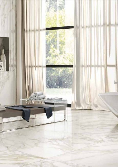 Płytki podłogowe Duże marmur biały ze złotą nitką połysk Florim Rex Etoile de Rex Étoile Creme Gloss 160x320 96183