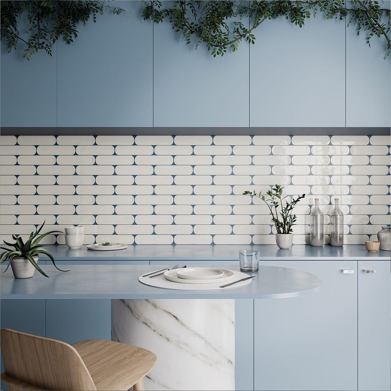 WOW Grace O White Gloss 7,5x30 płytki ścienne cegiełki 155959