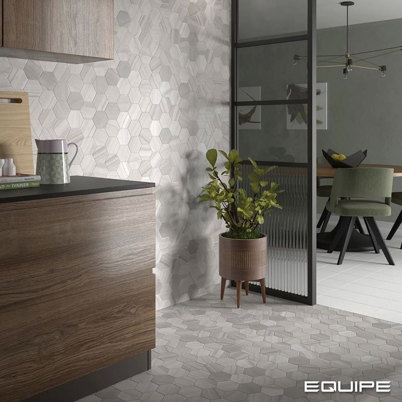 Equipe Lithos Grey 11,6x10,1 płytki gresowe heksagonalne imitujące kamień 127959