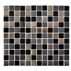 Mozaika mix czarny szary srebrny kwadrat mat Metropol MM 1107 32,6 x 30,0