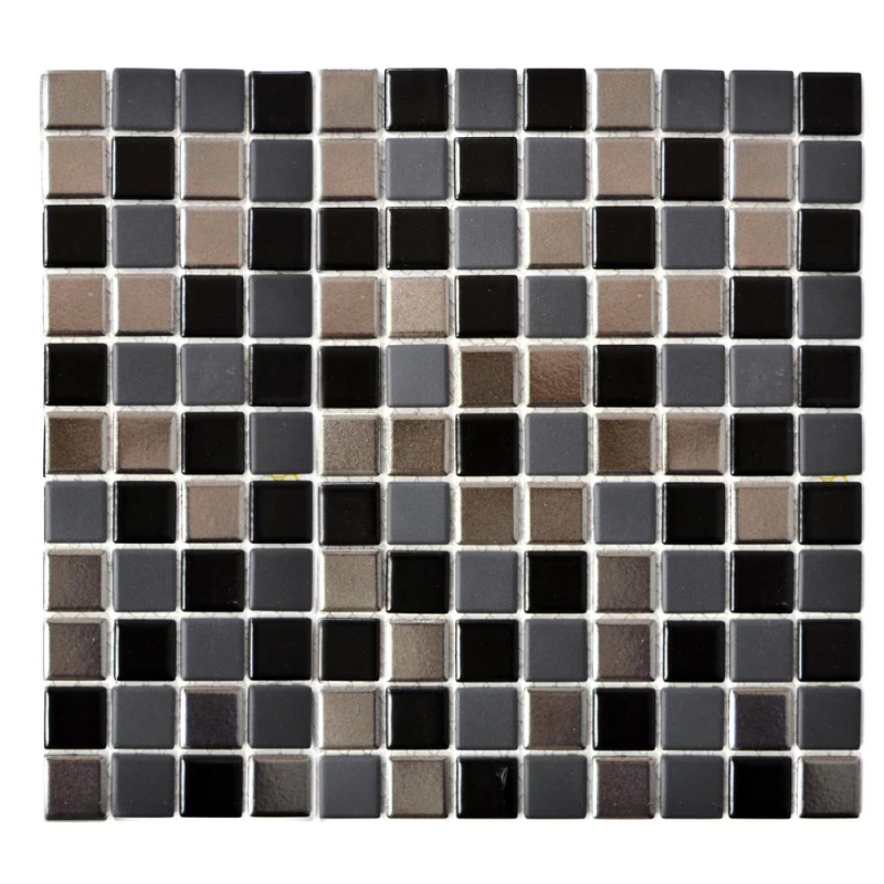 Mozaika mix czarny szary srebrny kwadrat mat Metropol MM 1107 32,6 x 30,0 103019