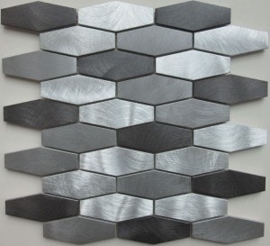 Mozaika metal szrebny romb Dell Arte Hex Silver 29,1x 30.5