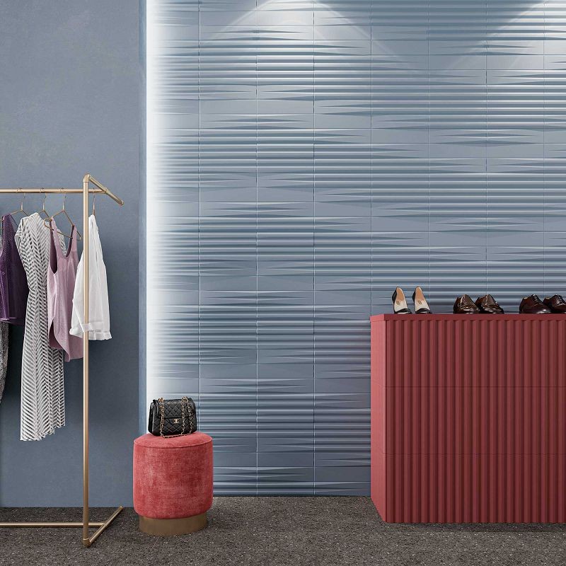 WOW Stripes Transition Sky Matt 7,5x30 płytki 3D ścienne dekoracyjne 156285
