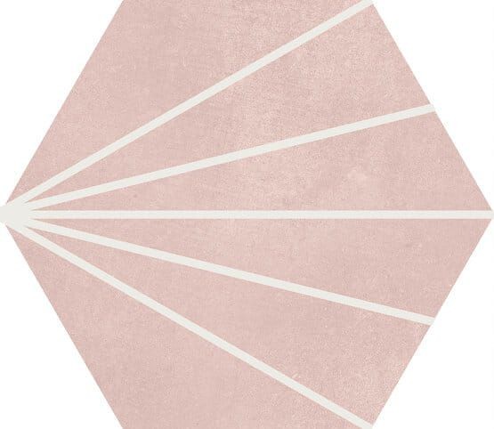 APE/Carmen Klen Sunny Rose Quartz 23x26 płytki heksagonalne dekoracyjne gresowe 113459