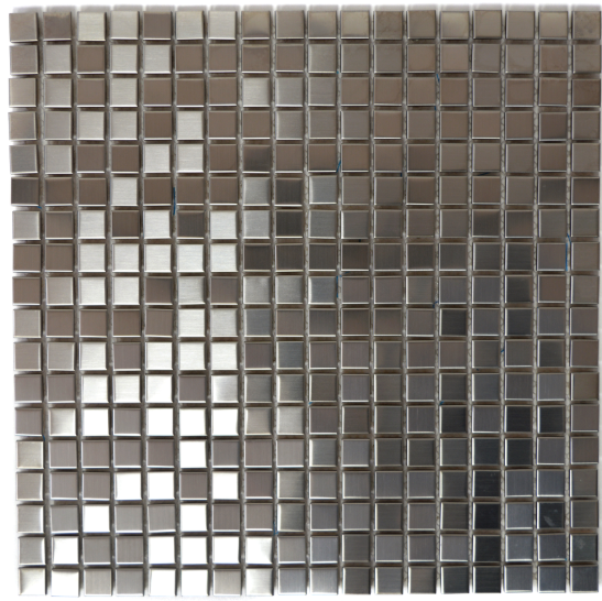 Mozaika aluminiowa srebrna mały kwadrat Metropol MM 0327 30,0 x 30,0 80865