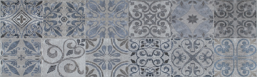 Płytki wzor kwadrat szaro-niebieskie Porcelanosa Park Antique Blue 33,3x100 56996