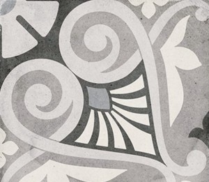 Gresy małe w kwadracie z szarym wzorem Equipe Art Nouveau Opera Grey 20x20