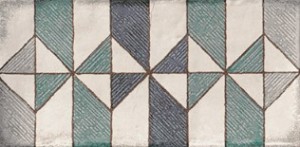 Płytki łazienkowe wrzoryste zielono-granatowe Mainzu Esenzia Valentina 15x30