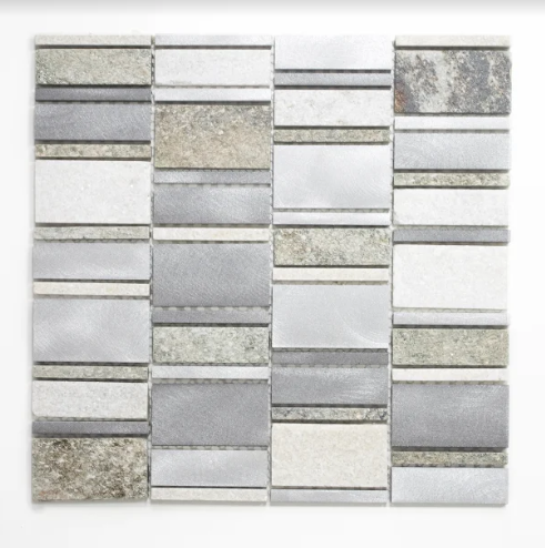 Mozaika mix prostokątna szara metal kamień Metropol MM 0201 29,8 x 29,4 74581