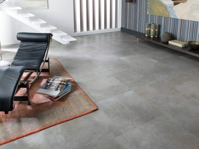 Płytki gresowe podłogowe beton szare Porcelanosa Aston Acero 59,6x59,6 ag 15860