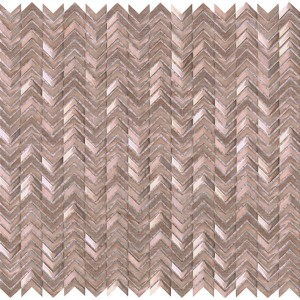 Mozaika Metalowa Szczotkowana Gravity Chevron 3D Różowe Złoto 30x29,8