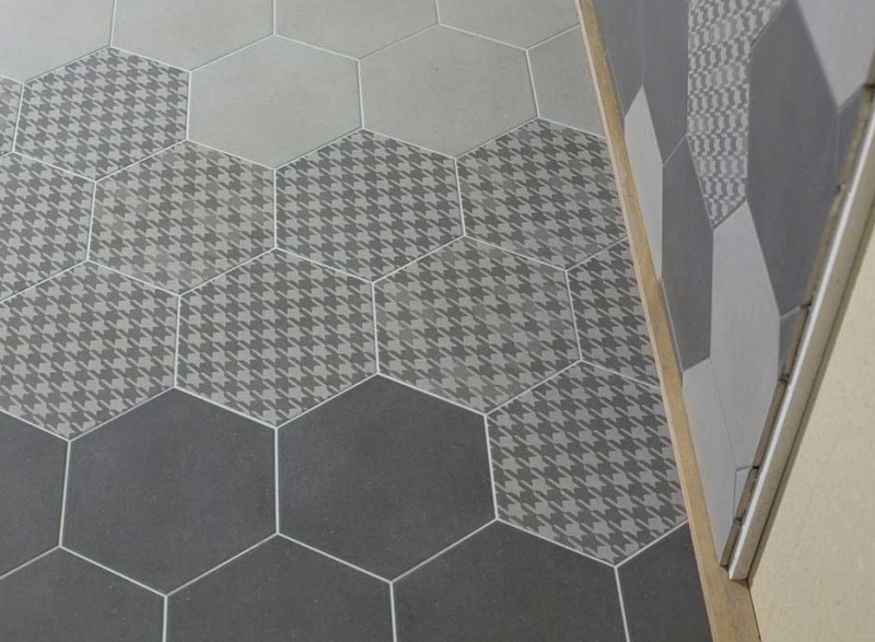 Płytka heksagonalna patchworkowa Quintessenza D'autore Tweed Grigio 26,6x23 bn 34553